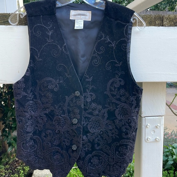 Velvet Metal-Button Vest main image 1